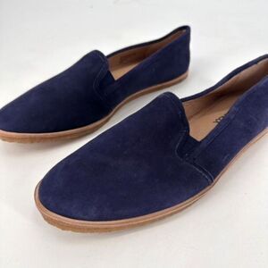 Splendid blue Suede Fine Leather Loafers Pull On Shoes Size 8 Flats Neutral Work
